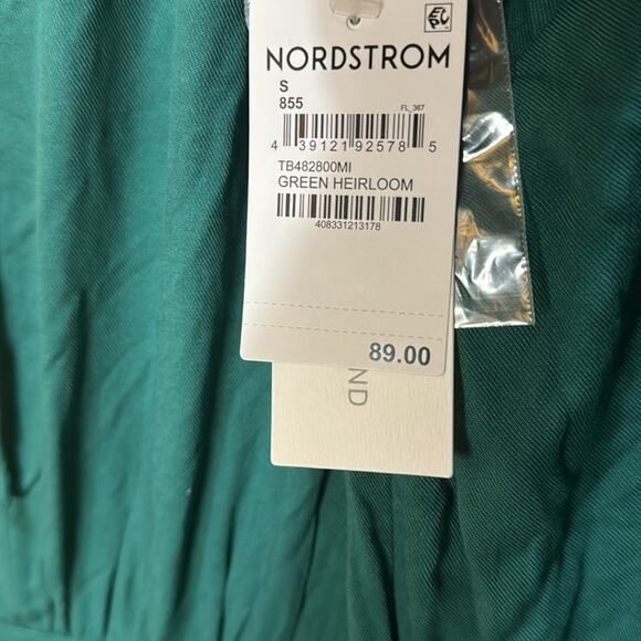 Treasure & Bond Long Sleeve Midi Dress - Green Heirloom Size S - Picture 7 of 7